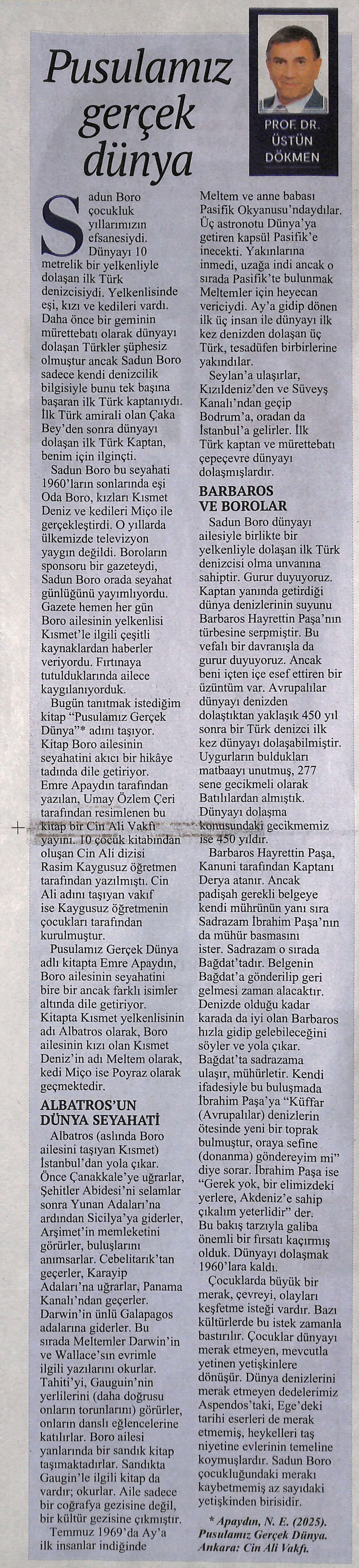Pusulamız Gerçek Dünya- Cumhuriyet Gazetesi