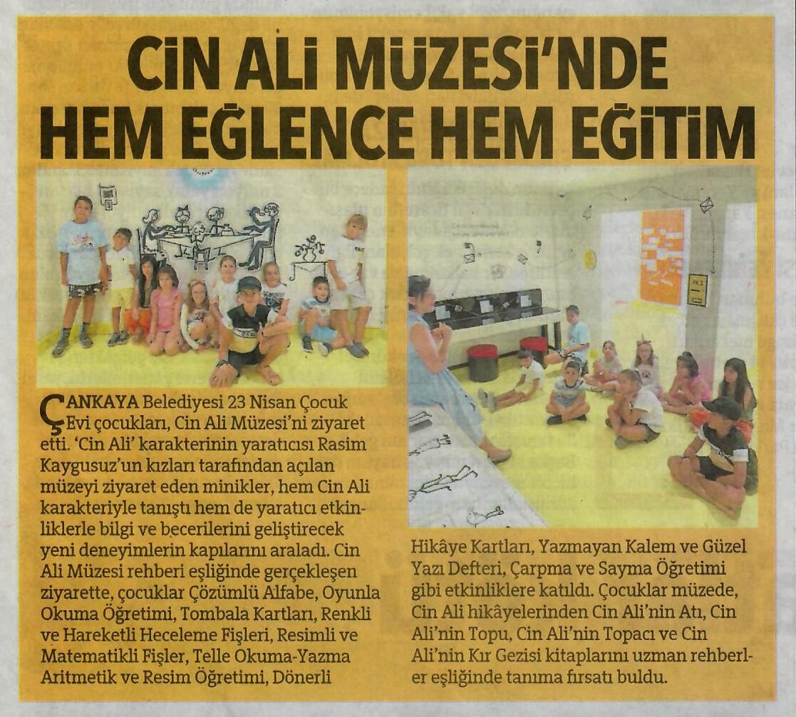 Cin Ali Müzesi'nde Hem Eğlence Hem Eğitim- Hürriyet Gazetesi
