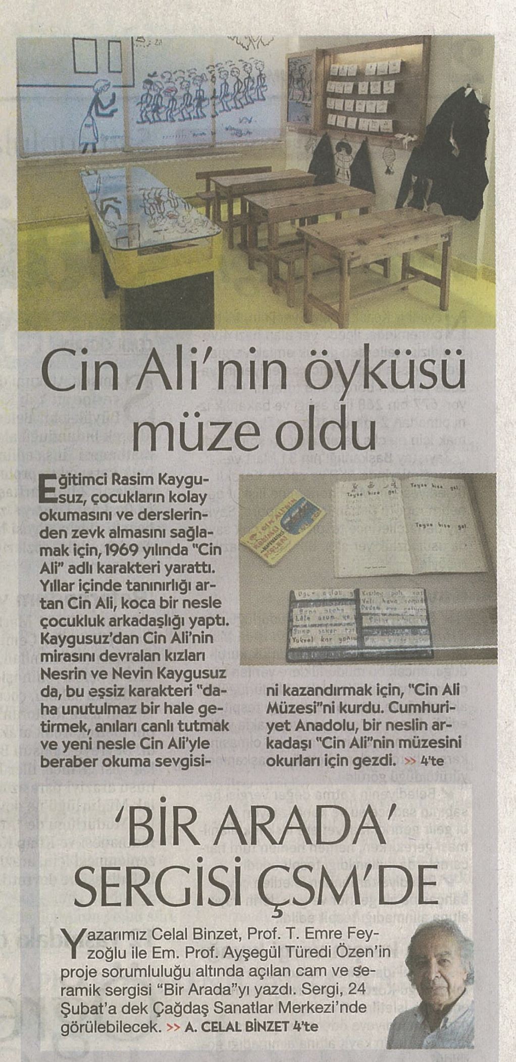 HEM EĞLENDİREN HEM ÖĞRETEN MÜZE: CİN ALİ MÜZESİ- Cumhuriyet Anadolu Eki