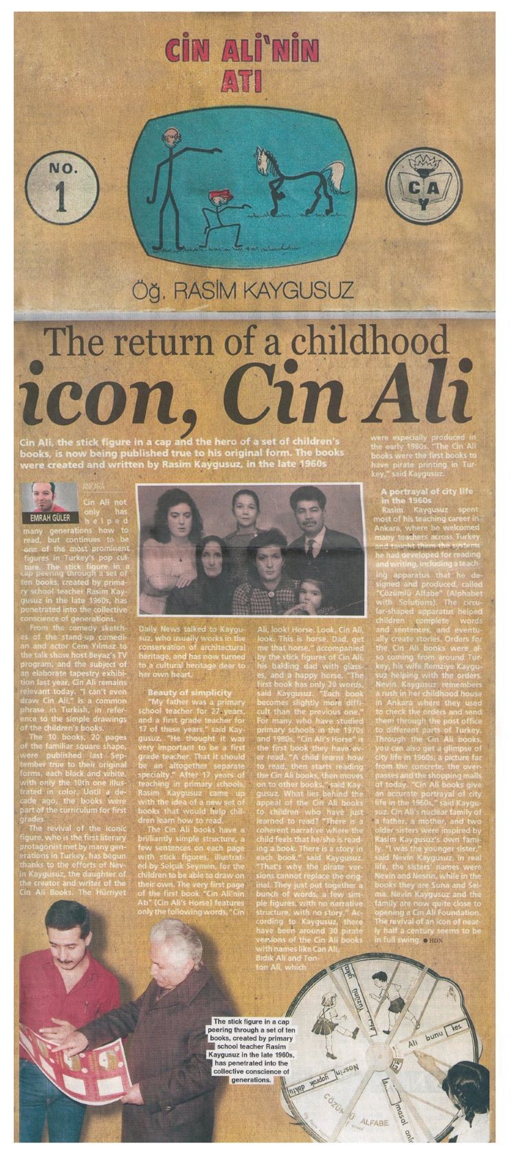 The Return of a Childhood Icon, Cin Ali- Hürriyet Gazetesi Daily News