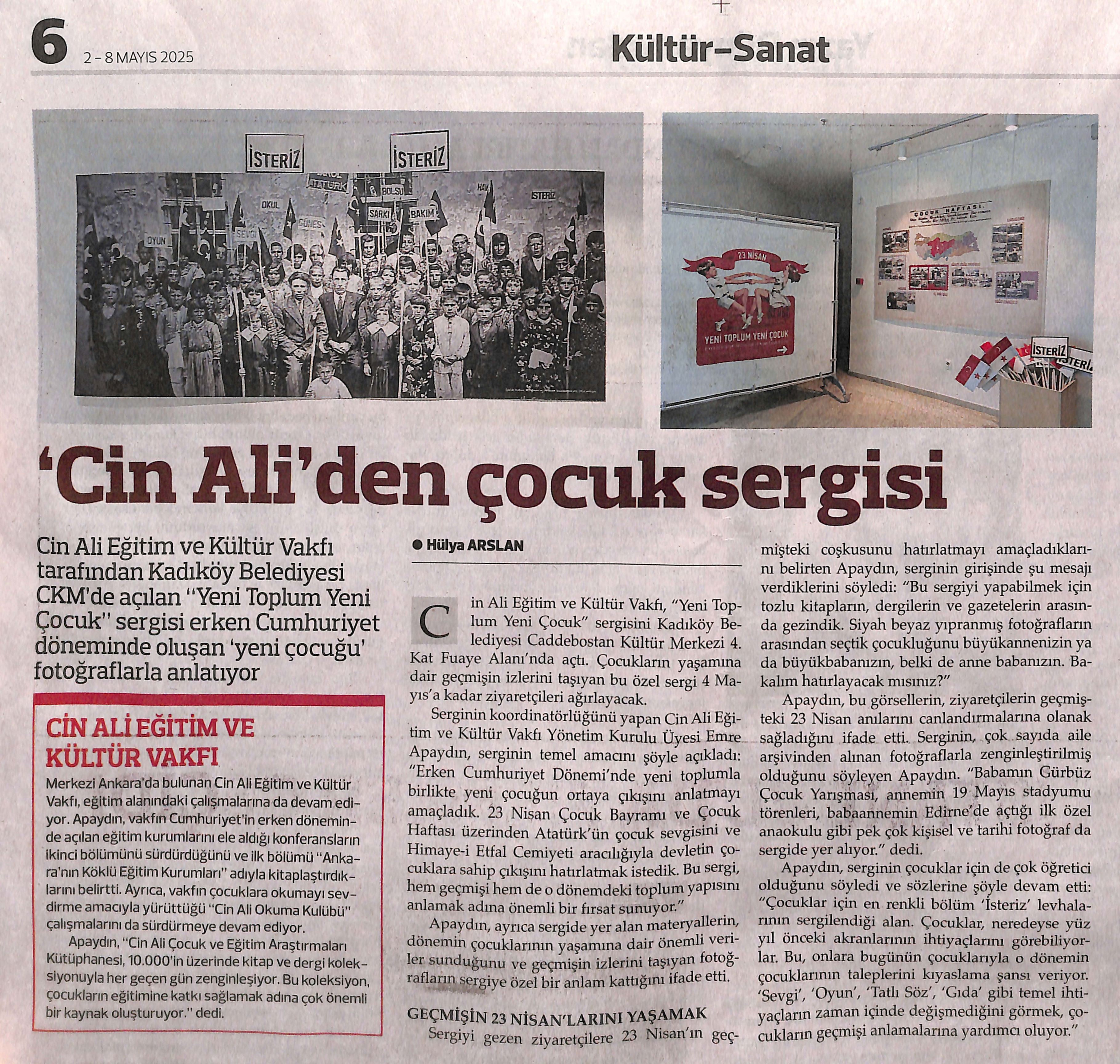 'Cin Ali'den Çocuk Sergisi- Gazete Kadıköy