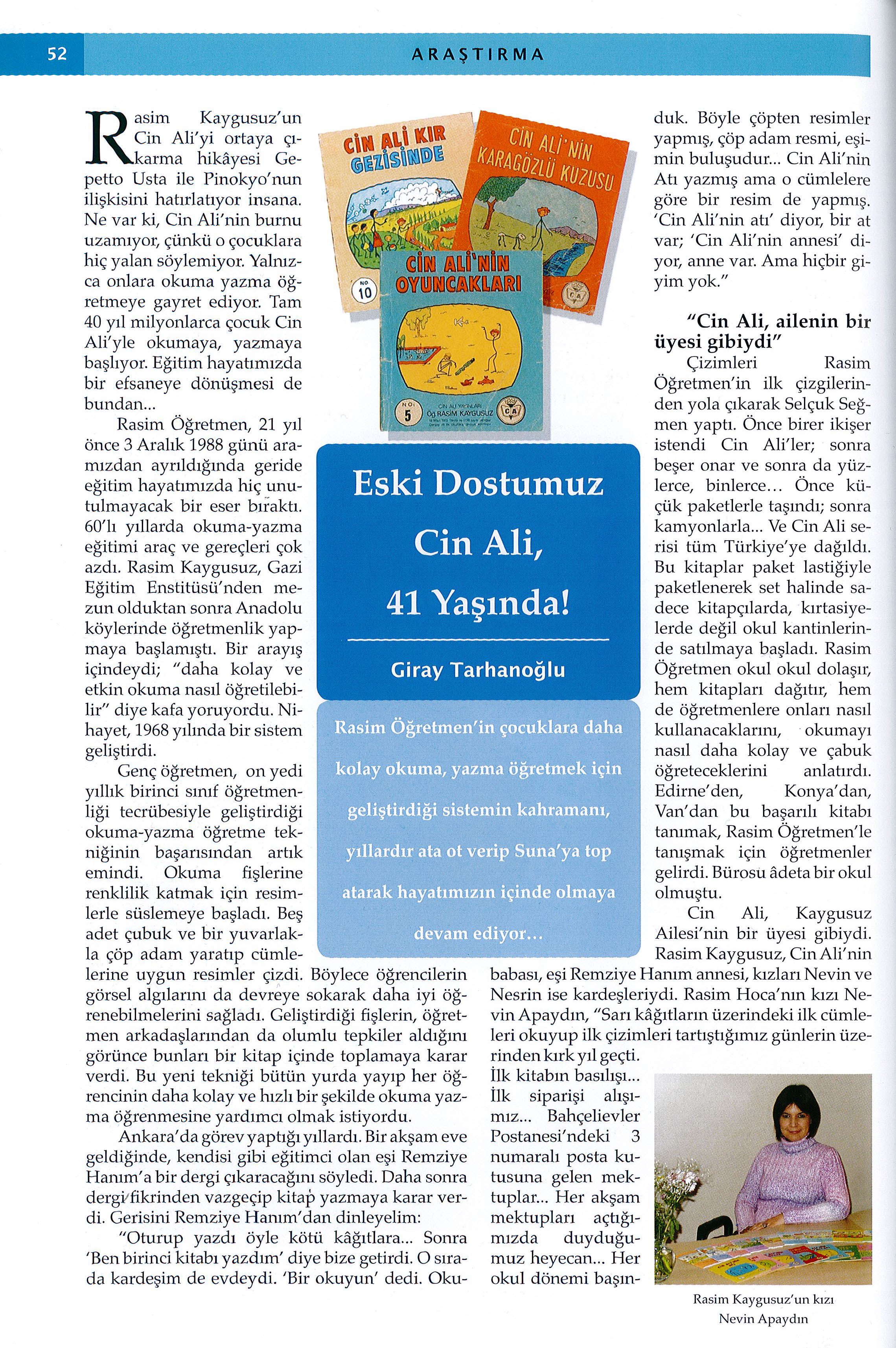Eski Dostumuz Cin Ali, 41 Yaşında!- Dil ve Edebiyat Dergisi